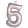 Feestkleding Breda Opblaascijfer 5 Zilver