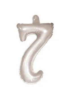 Feestkleding Breda Opblaascijfer 7 Zilver