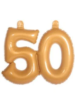 Feestkleding Breda Opblaascijfers Goud 50