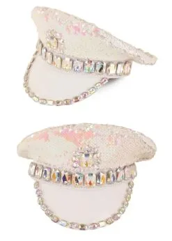 Feestkleding Breda Pet Pailletten Met Stenen Wit