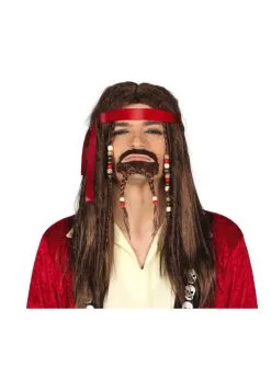 Pruik Piraat Met Baardje | Feestkleding Breda