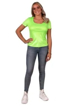T-shirt Dames Neon Groen | Feestkleding Breda -Oktoberfest Winkel feestkleding breda t shirt dames neon groen 2