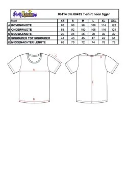 Feestkleding Breda T-shirt Neon Tijger -Oktoberfest Winkel feestkleding breda t shirt neon tijger unisex 2