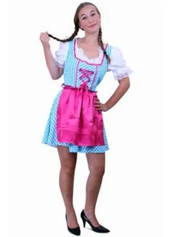 Tiroler Jurk Blauw Kort | Feestkleding Breda