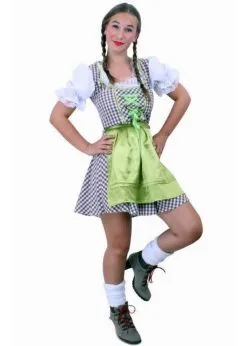 Tiroler Jurk Kort Bruin | Feestkleding Breda