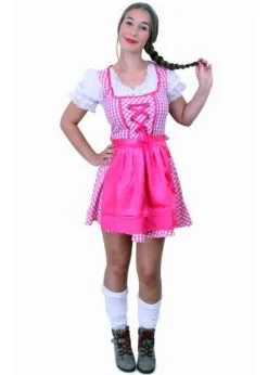 Tiroler Jurkje Roze Kort | Feestkleding Breda