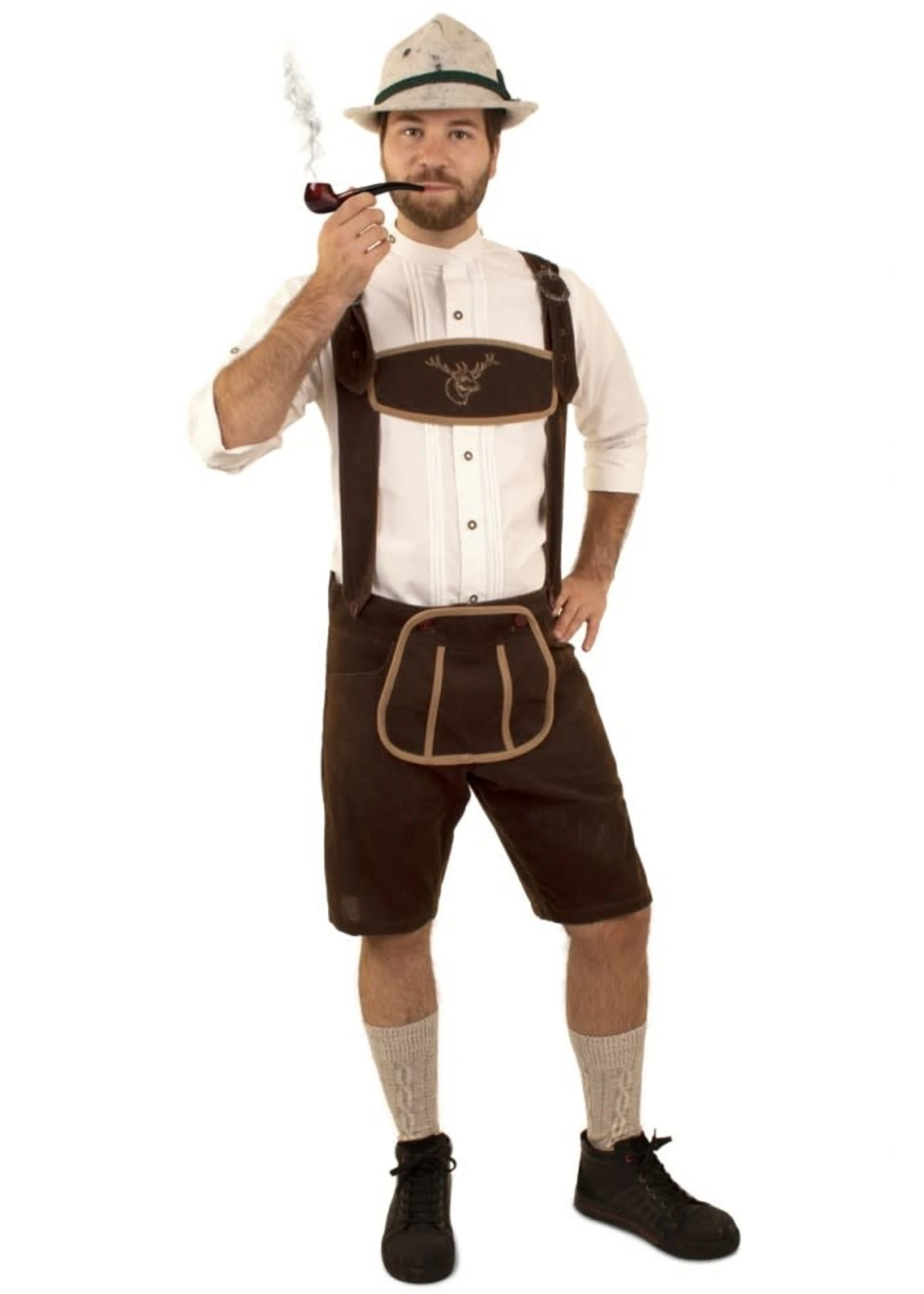 Feestkleding Breda Tirolerbroek Donkerbruin Kort 1 Feestkleding Breda Tirolerbroek Donkerbruin Kort