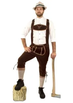 Feestkleding Breda Tirolerbroek Donkerbruin Lang