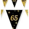 Vlaggenlijn 65 Jaar Zwart/goud 10 M | Feestkleding Breda